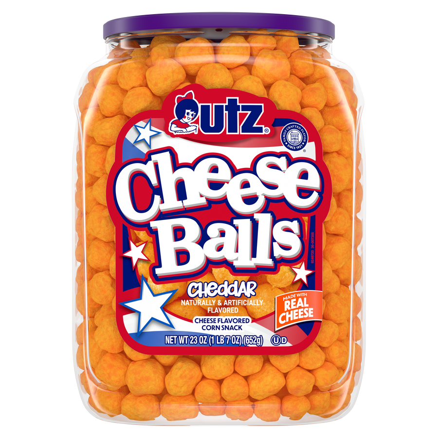 Utz Cheddar Cheese Balls Barrel
